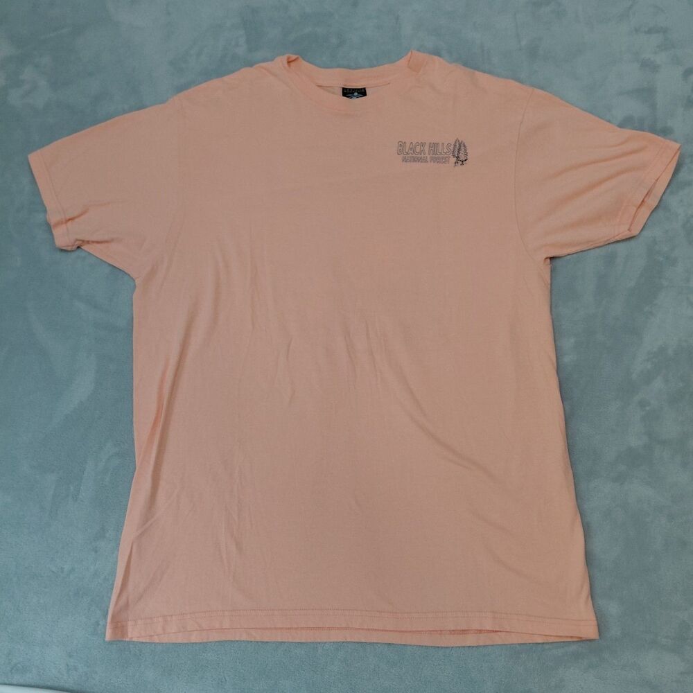 Black Hills National Forest T Shirt Womens XL Peach Graphic Prairie Mountain